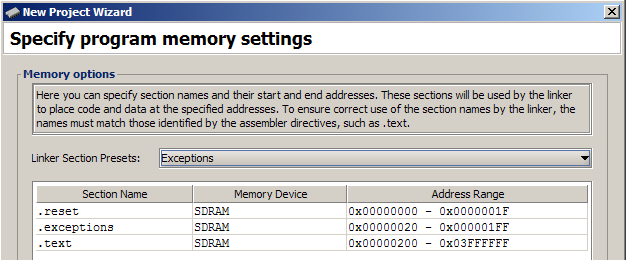 Linker Section Presets